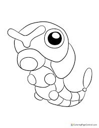 Coloring pages for children : Caterpie Coloring Page Central