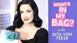 dita von teese what s in my bag you