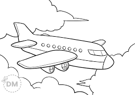 airplane coloring page free coloring