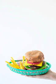 Alphabet practice couldn't be more delicious the coloring page features a burger, french fries and cola, the most favorite food combination of children! Diy Paper Mache Burger Fries A Giveaway Studio Diy