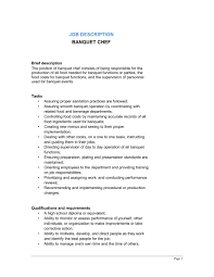 Banquet Chef Job Description Template Word Pdf By Business In