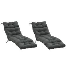 Dark Grey Lounge Chair Cushions