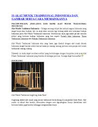 Masih terbuat dari bambu, alat musik tradisional dari jawa barat selanjutnya adalah celembung. Doc 33 Alat Musik Tradisional Indonesia Dan Gambar Serta Cara Memainkanya Gendis Ayu Academia Edu