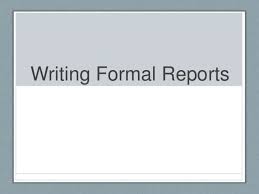 Formal Reports Formal Report Format Template Image 264014768675