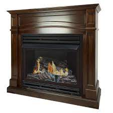 size ventless propane gas fireplace