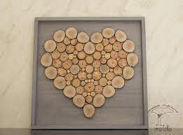 Heart Slices Wood Heart Wall Decor