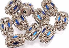 Sterling Cut Glass Beads Exotic India Art