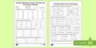 Fractions Decimals And Percentages Ks2 Primary Resources