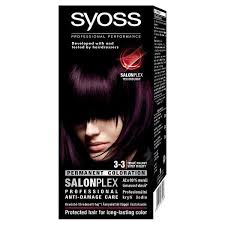 Violet as a hair color pairs beautifully with chocolate brown and can enliven an ash blonde look. Syoss Color Professional Permanent Coloration 3 3 Dark Violet Peppery Spot