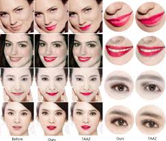 comparison of our virtual makeup