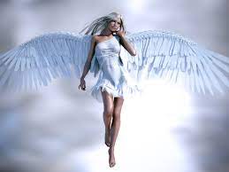 Wallpaper Beautiful angel girl, white clothes and wings 1920x1080 Full HD  2K Picture, Image