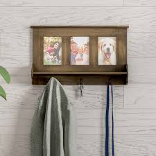 wall shelf and picture collage with