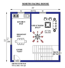 22x22 North Facing Small House Design