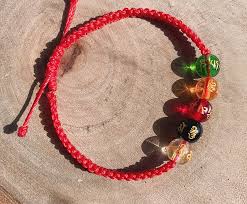 ping an five color bead silk wax thread