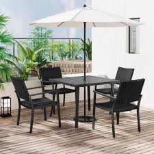 5 Pcs Outdoor Patio Dining Table Set