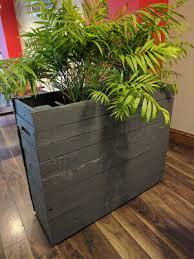 large wooden planter mobile outdoor