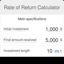 rate of return calculator