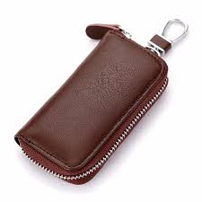 Cash Zipper Holder Wallet Bag Brown