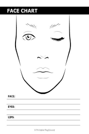 female face charts 7 pages