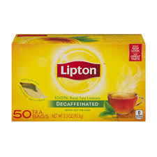 lipton black tea bags decaffeinated