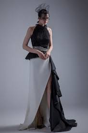 black and white gowns style
