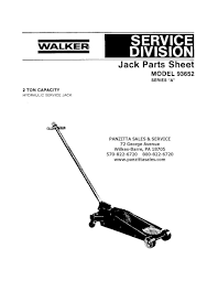 lincoln walker 93652 series a parts