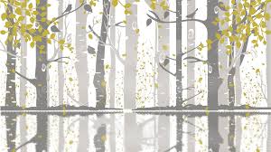 新鮮な朝の白樺の森イラスト背景イラストデザイン, 手描き, 新鮮な, 早朝背景画像素材無料ダウンロード - Pngtree さん