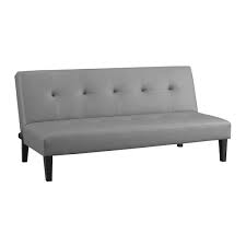 homestock gray futon sofa bed faux