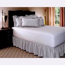White Ruffle Bedding Bedskirt Ruffle