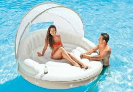 intex inflatable canopy pool island