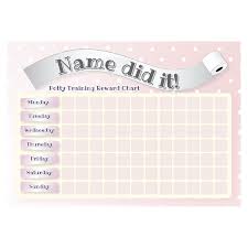 Girls Potty Training Reward Chart A3 With Matching Stickers