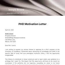 phd motivation letter template edit