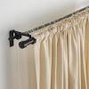 Though most curtain rods are adjustable, you don't want the distance between the brackets to be so wide that the rod sags in the middle. 1