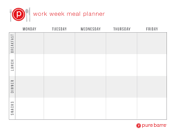 Your Work Day Lunch Tools The Grocery List Meal Planner Pure Barre