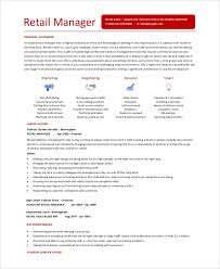 Sample Retail Manager Resume 8 Examples In Pdf Word