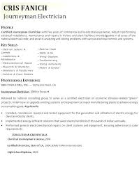 Sample Resume For Electrician Electrician Sample Resume Maintenance