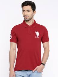 u s polo n men red solid polo