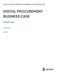 digital procurement business case template