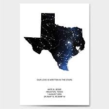 Personalized Star Constellation Map State Or Country Star