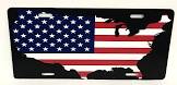 USA-1 On U.S. Flag Photo License Plate