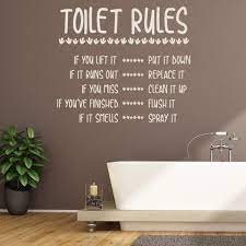 Fun Toilet Rules Bathroom Wall Sticker