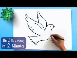 bird drawing easy tutorial