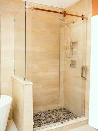 Barn Door Style Sliding Glass Shower