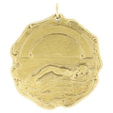 swimming medal medallion pendant