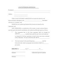 Free Lease Extension Form Templates At Allbusinesstemplates Com