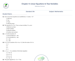 Free Worksheets For Cbse Maths