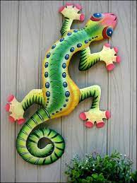 Gecko Wall Decor Outdoor Garden Art