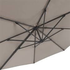 Sand Gray Fabric Patio Umbrella