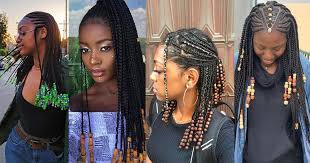 A nice combination of dreadlocks with shaved sides and a bushy beard. Best Ponytails Braids With Beads 2020 For Natural Hair