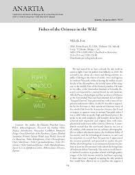 PDF) Recensión: Fishes of the Orinoco in the Wild. Iván MIKOLJI. 2020.  Delray Beach, FL, USA / Padstow, UK: Mikolji Corp / T J Books, 394 pp. +  [ii] ISBN: 978-1-83853-883-5 (hardback